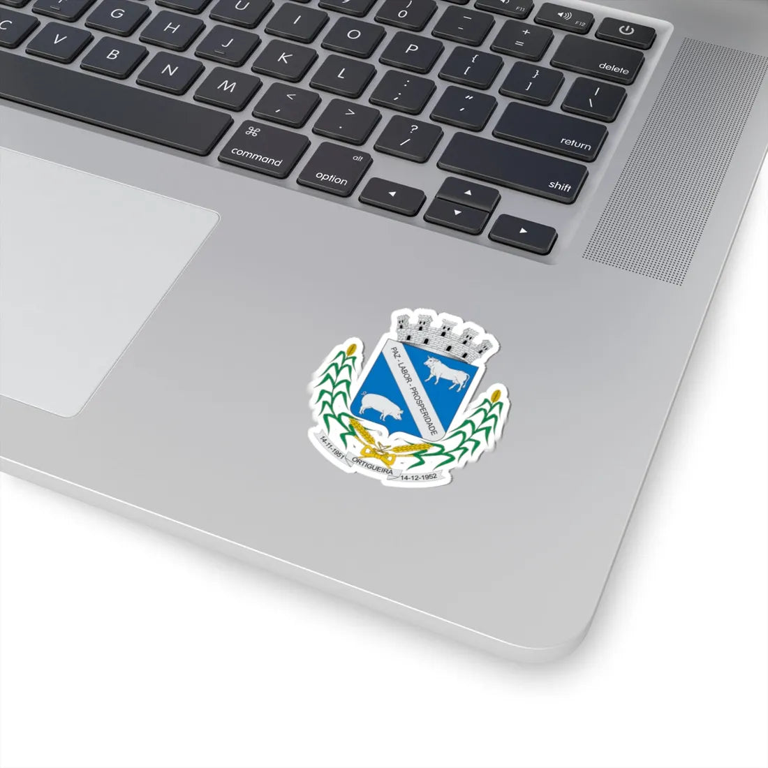 Brasão de Ortigueira - PR (Brazil) (Coat of Arms) STICKER Vinyl Kiss-Cut Decal - The Sticker Space