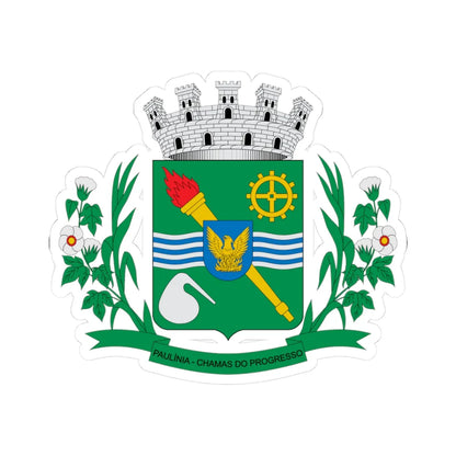 Brasão de Paulínia - SP (Brazil) (Coat of Arms) STICKER Vinyl Kiss-Cut Decal - The Sticker Space