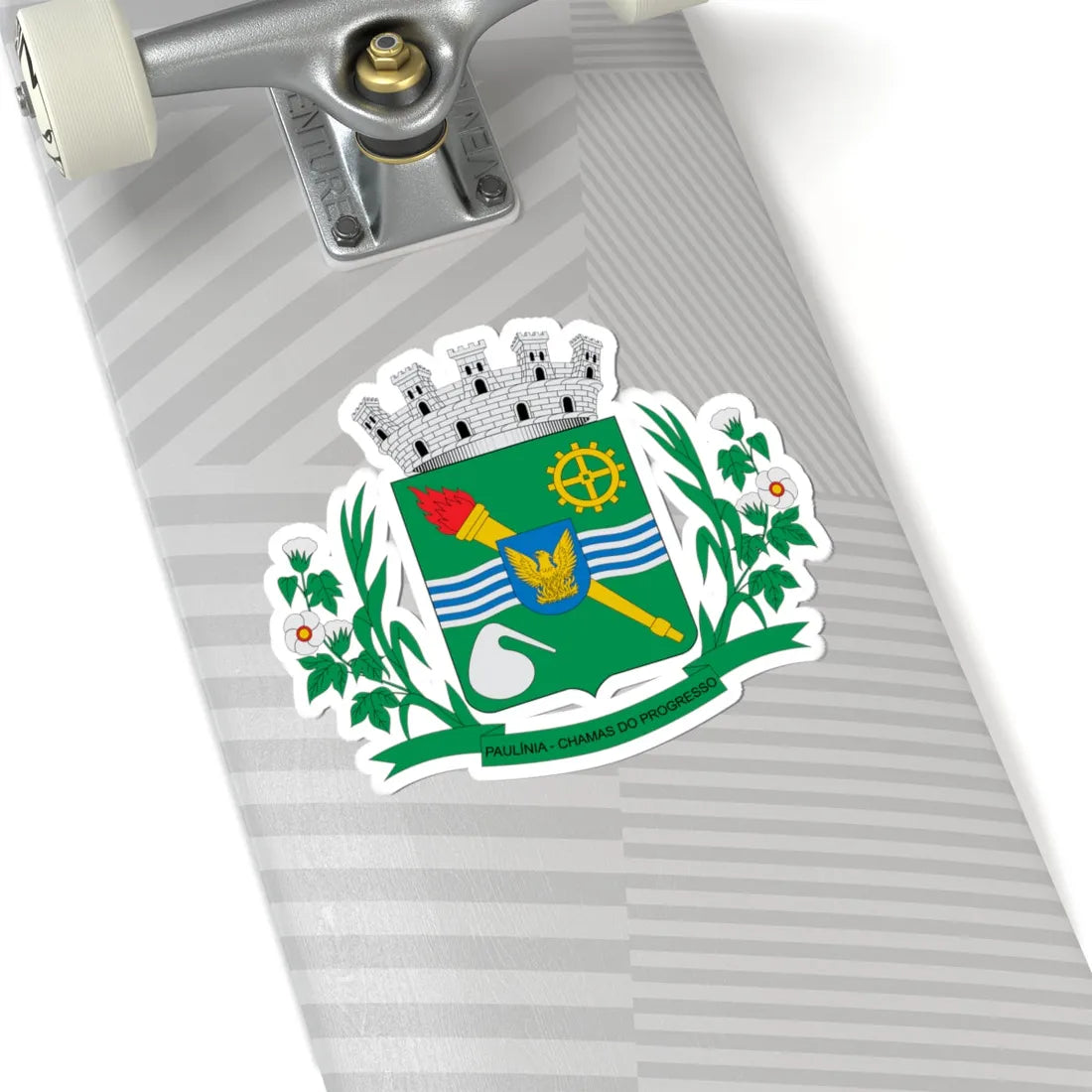 Brasão de Paulínia - SP (Brazil) (Coat of Arms) STICKER Vinyl Kiss-Cut Decal - The Sticker Space