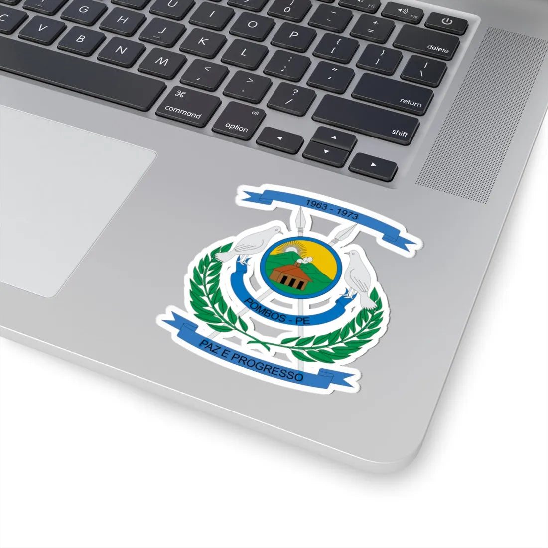 Brasão de Pombos - PE (Brazil) (Coat of Arms) STICKER Vinyl Kiss-Cut Decal - The Sticker Space