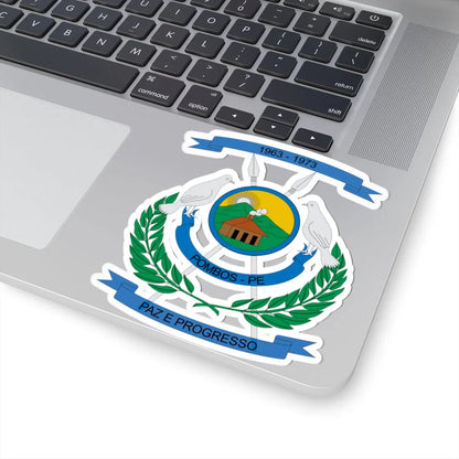 Brasão de Pombos - PE (Brazil) (Coat of Arms) STICKER Vinyl Kiss-Cut Decal - The Sticker Space