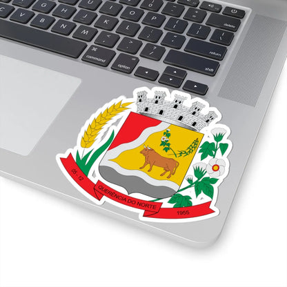 Brasão de Querência do Norte - PR (Brazil) (Coat of Arms) STICKER Vinyl Kiss-Cut Decal - The Sticker Space