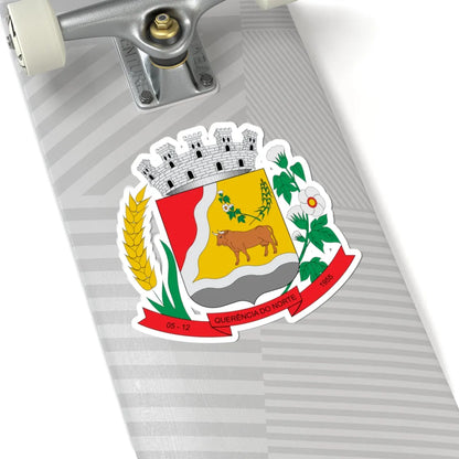 Brasão de Querência do Norte - PR (Brazil) (Coat of Arms) STICKER Vinyl Kiss-Cut Decal - The Sticker Space