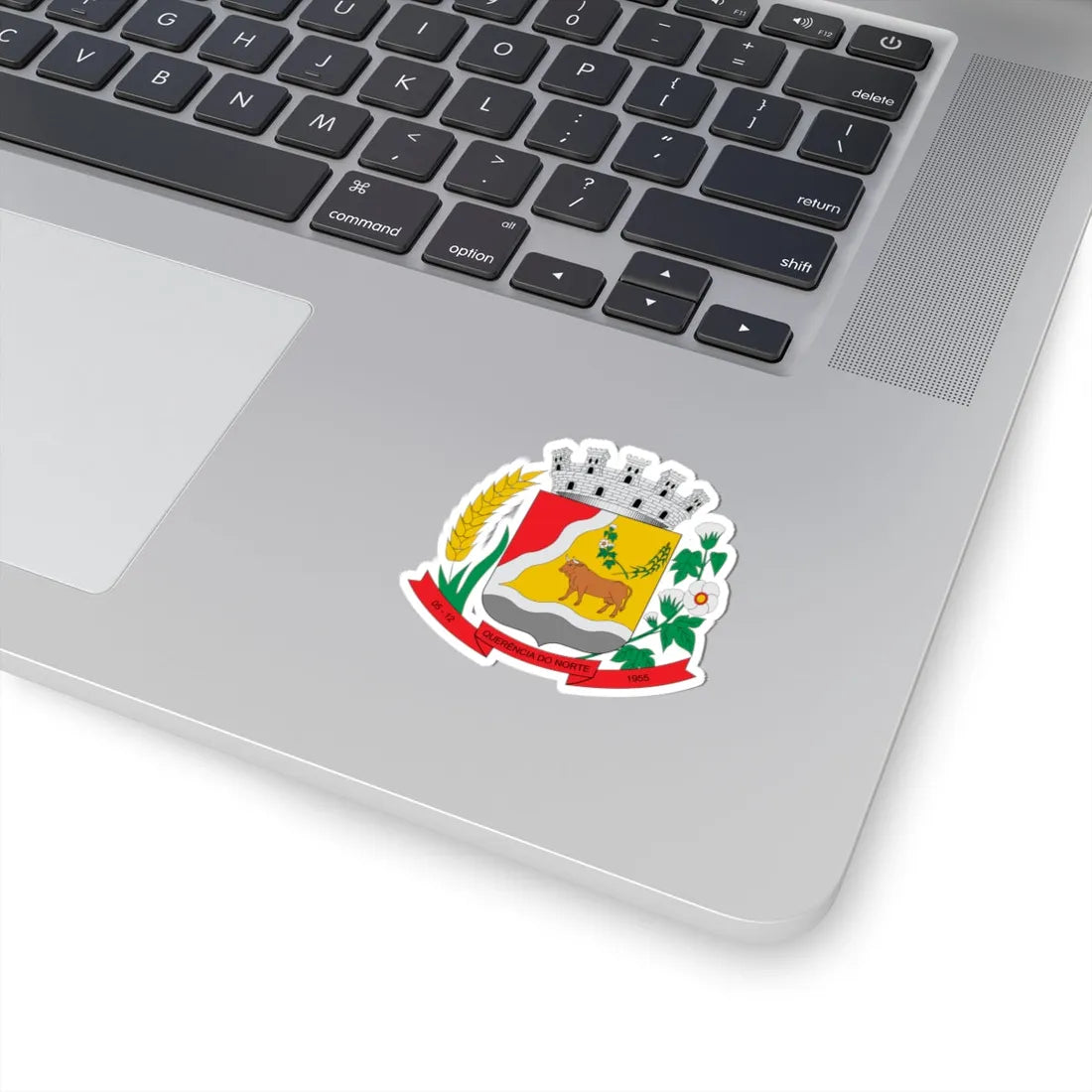 Brasão de Querência do Norte - PR (Brazil) (Coat of Arms) STICKER Vinyl Kiss-Cut Decal - The Sticker Space