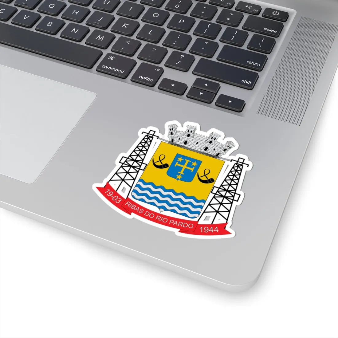 Brasão de Ribas do Rio Pardo - MS (Brazil) (Coat of Arms) STICKER Vinyl Kiss-Cut Decal - The Sticker Space