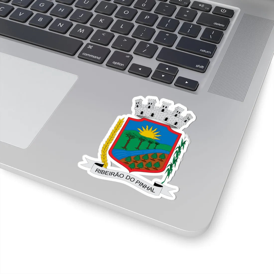 Brasão de Ribeirão do Pinhal - PR (Brazil) (Coat of Arms) STICKER Vinyl Kiss-Cut Decal - The Sticker Space