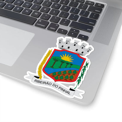 Brasão de Ribeirão do Pinhal - PR (Brazil) (Coat of Arms) STICKER Vinyl Kiss-Cut Decal - The Sticker Space
