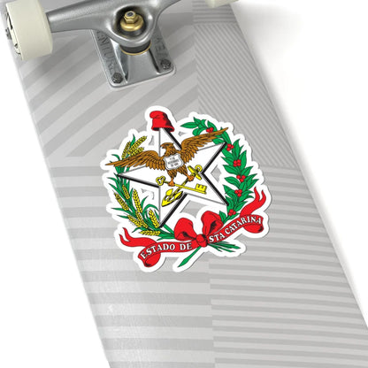 Brasão de Santa Catarina (Brazil) (Coat of Arms) STICKER Vinyl Kiss-Cut Decal - The Sticker Space