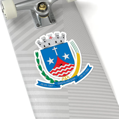 Brasão de Santa Helena - PR (Brazil) (Coat of Arms) STICKER Vinyl Kiss-Cut Decal - The Sticker Space