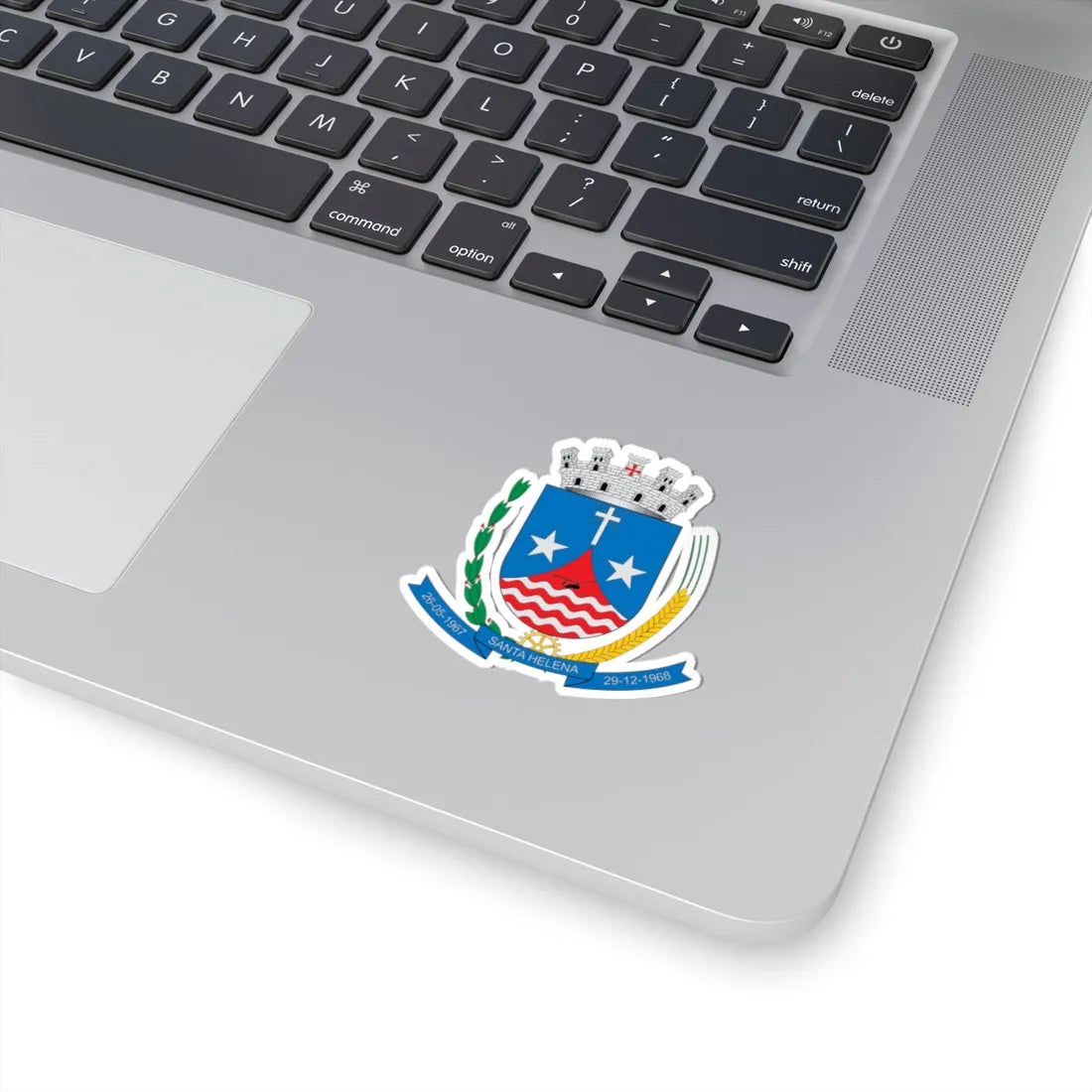 Brasão de Santa Helena - PR (Brazil) (Coat of Arms) STICKER Vinyl Kiss-Cut Decal - The Sticker Space