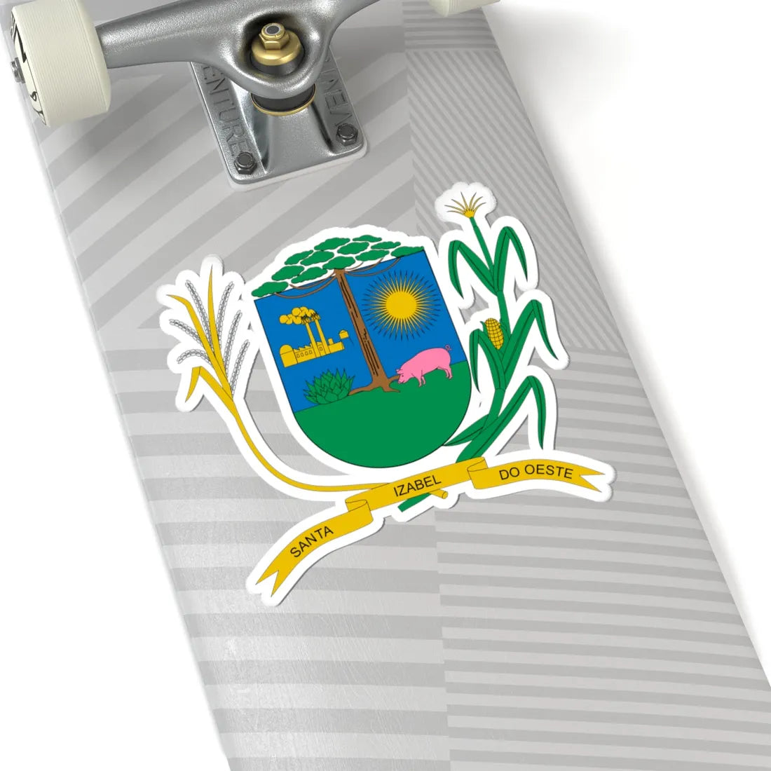 Brasão de Santa Izabel do Oeste - PR (Brazil) (Coat of Arms) STICKER Vinyl Kiss-Cut Decal - The Sticker Space