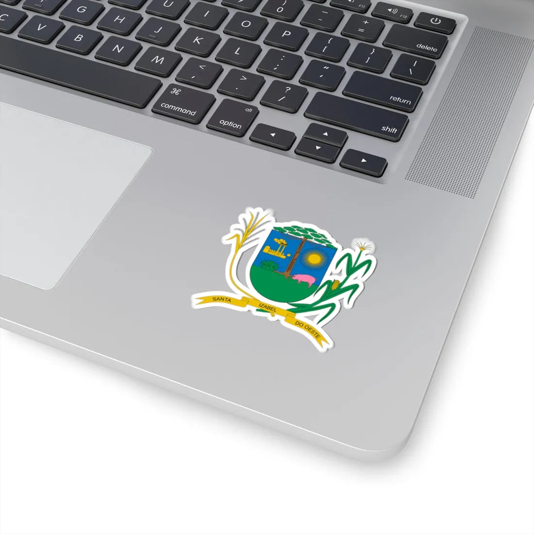 Brasão de Santa Izabel do Oeste - PR (Brazil) (Coat of Arms) STICKER Vinyl Kiss-Cut Decal - The Sticker Space