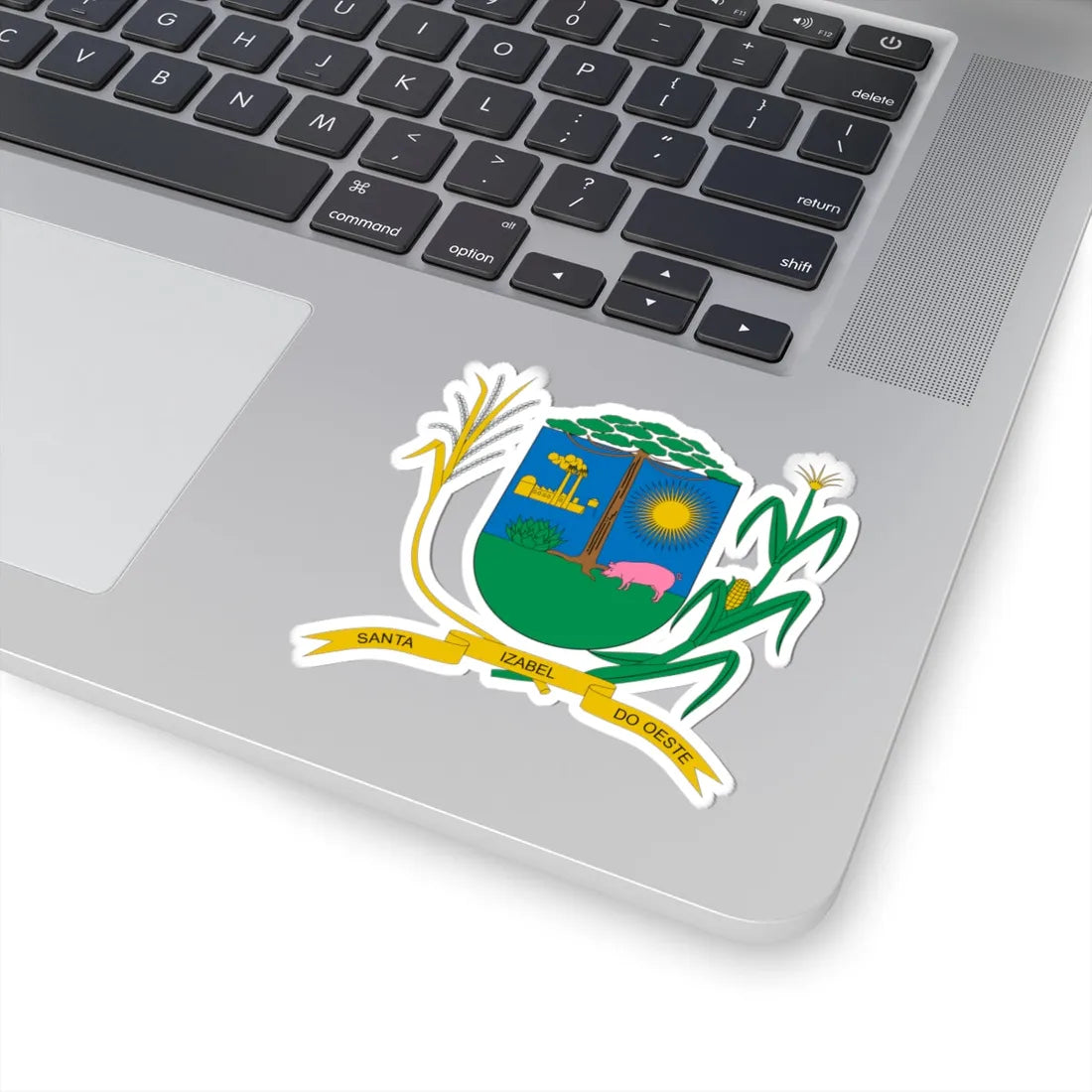 Brasão de Santa Izabel do Oeste - PR (Brazil) (Coat of Arms) STICKER Vinyl Kiss-Cut Decal - The Sticker Space