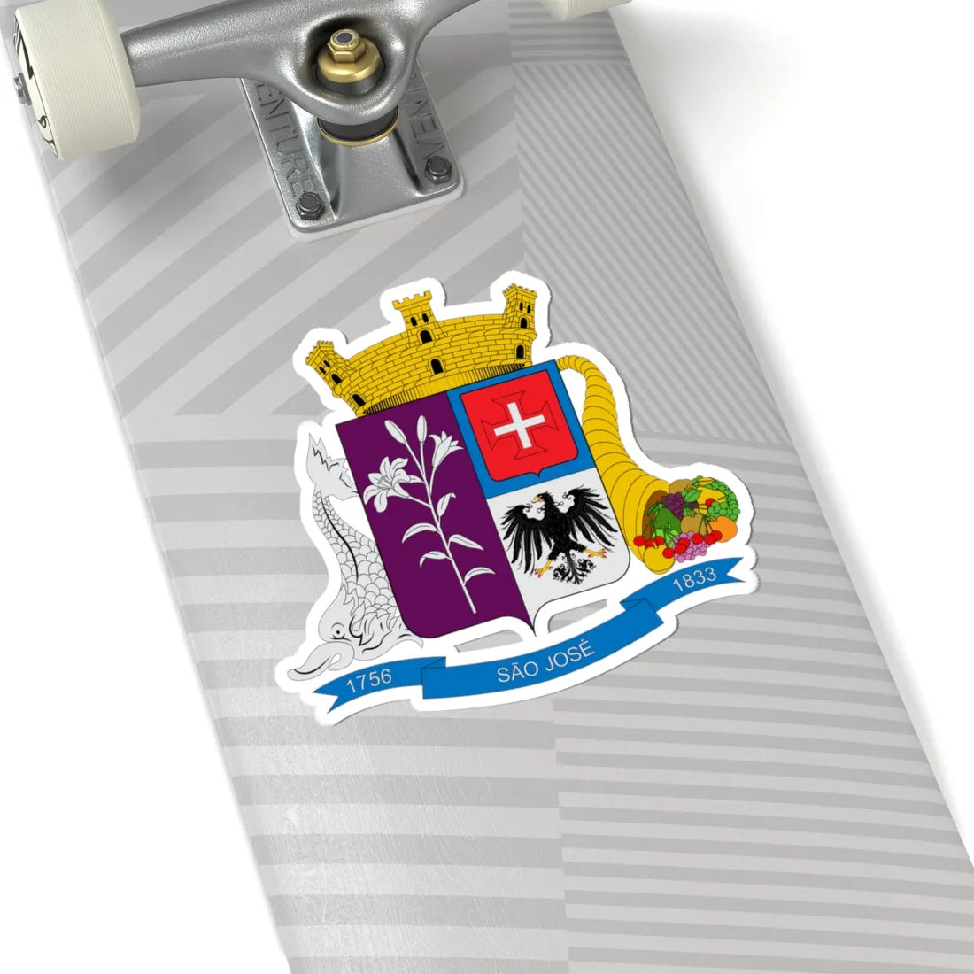 Brasão de São José - SC (Brazil) (Coat of Arms) STICKER Vinyl Kiss-Cut Decal - The Sticker Space