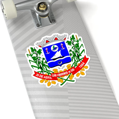 Brasão de São Lourenço do Sul (Brazil) (Coat of Arms) STICKER Vinyl Kiss-Cut Decal - The Sticker Space