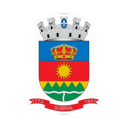 Brasão de Sobral - CE (Brazil) (Coat of Arms) STICKER Vinyl Kiss-Cut Decal 2 Inch White - The Sticker Space