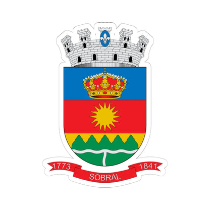 Brasão de Sobral - CE (Brazil) (Coat of Arms) STICKER Vinyl Kiss-Cut Decal 6 Inch White - The Sticker Space