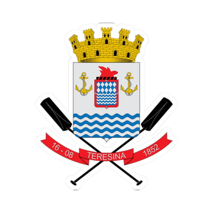Brasão de Teresina (Brazil) (Coat of Arms) STICKER Vinyl Kiss-Cut Decal 2 Inch White - The Sticker Space