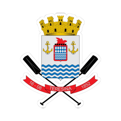 Brasão de Teresina (Brazil) (Coat of Arms) STICKER Vinyl Kiss-Cut Decal 3 Inch White - The Sticker Space
