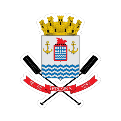 Brasão de Teresina (Brazil) (Coat of Arms) STICKER Vinyl Kiss-Cut Decal 4 Inch White - The Sticker Space
