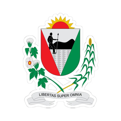 Brasão de União dos Palmares - AL (Brazil) (Coat of Arms) STICKER Vinyl Kiss-Cut Decal 4 Inch White - The Sticker Space