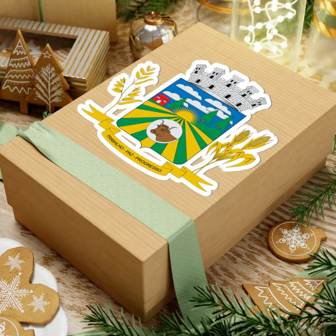 Brasão de Verê - PR (Brazil) (Coat of Arms) STICKER Vinyl Kiss-Cut Decal - The Sticker Space