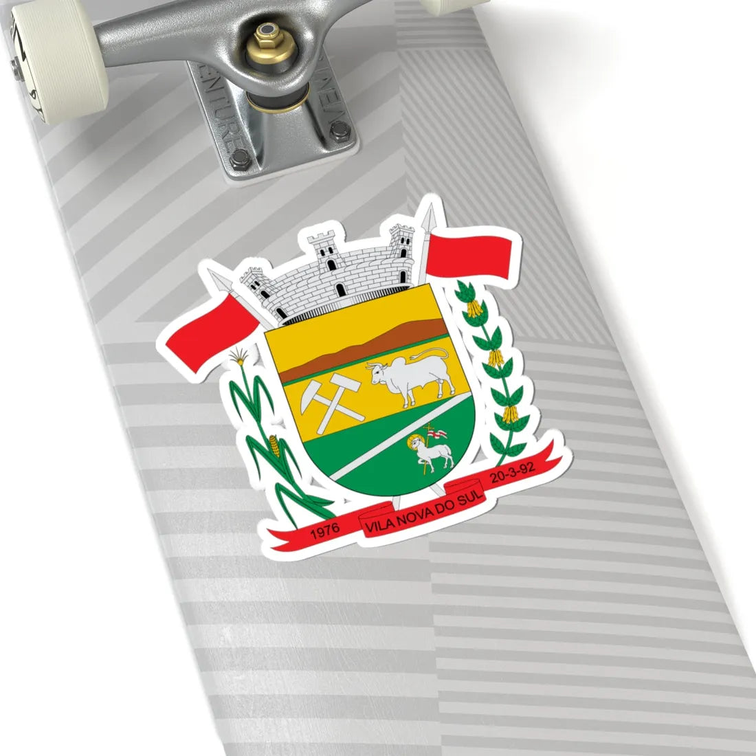 Brasão de Vila Nova do Sul - RS (Brazil) (Coat of Arms) STICKER Vinyl Kiss-Cut Decal - The Sticker Space
