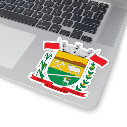 Brasão de Vila Nova do Sul - RS (Brazil) (Coat of Arms) STICKER Vinyl Kiss-Cut Decal - The Sticker Space