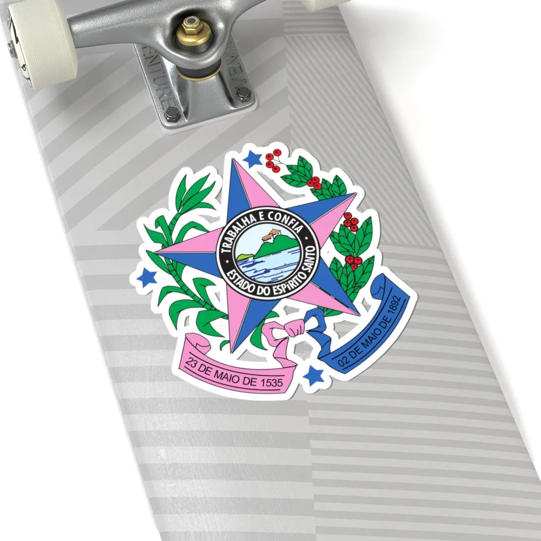 Brasão do Espírito Santo 1909 (Brazil) (Coat of Arms) STICKER Vinyl Kiss-Cut Decal - The Sticker Space