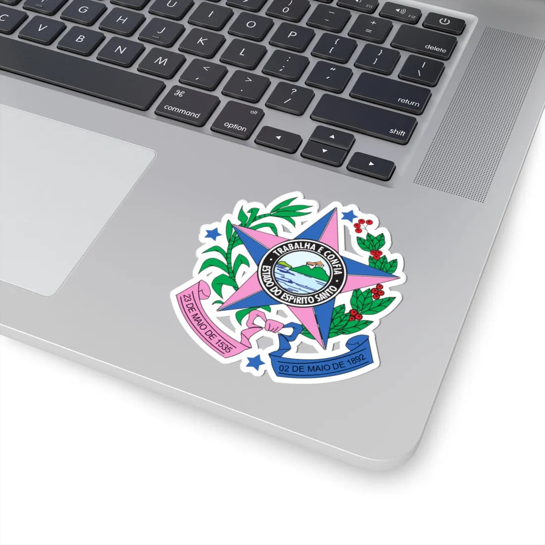 Brasão do Espírito Santo 1909 (Brazil) (Coat of Arms) STICKER Vinyl Kiss-Cut Decal - The Sticker Space