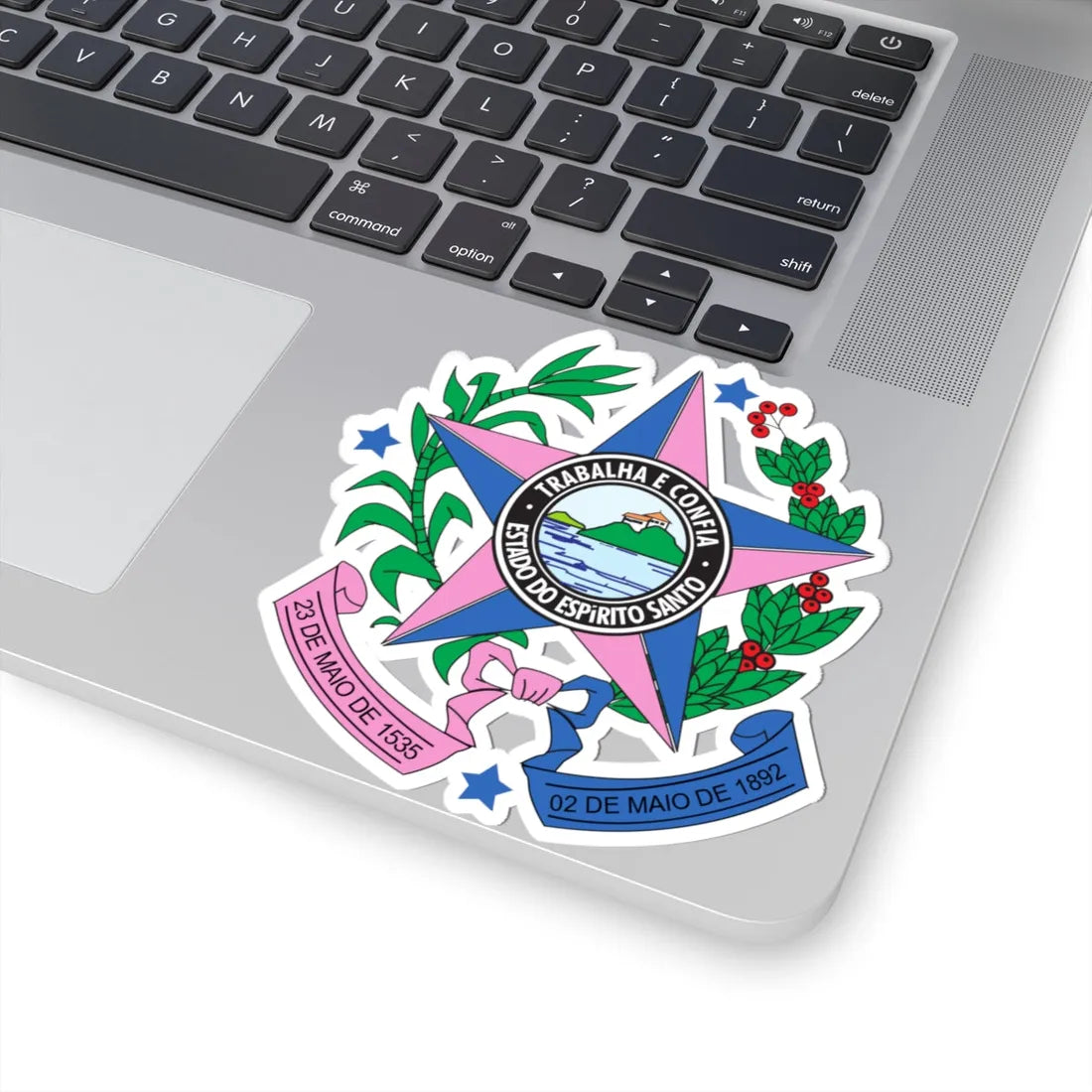 Brasão do Espírito Santo 1909 (Brazil) (Coat of Arms) STICKER Vinyl Kiss-Cut Decal - The Sticker Space