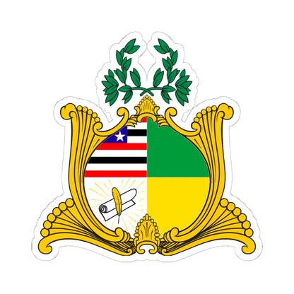 Brasão do Maranhão (Brazil) (Coat of Arms) STICKER Vinyl Kiss-Cut Decal 6 Inch White - The Sticker Space