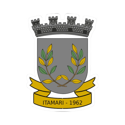 Brasão do município de Itamari-BA (Brazil) (Coat of Arms) STICKER Vinyl Kiss-Cut Decal 2 Inch White - The Sticker Space