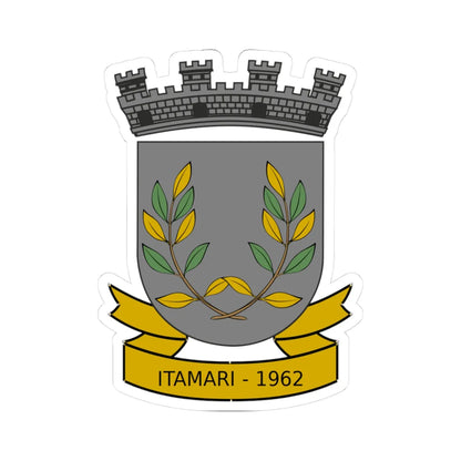 Brasão do município de Itamari-BA (Brazil) (Coat of Arms) STICKER Vinyl Kiss-Cut Decal 3 Inch White - The Sticker Space