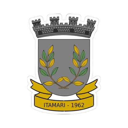 Brasão do município de Itamari-BA (Brazil) (Coat of Arms) STICKER Vinyl Kiss-Cut Decal 4 Inch White - The Sticker Space