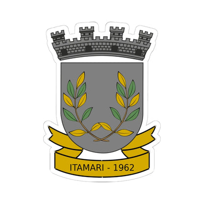 Brasão do município de Itamari-BA (Brazil) (Coat of Arms) STICKER Vinyl Kiss-Cut Decal 6 Inch White - The Sticker Space
