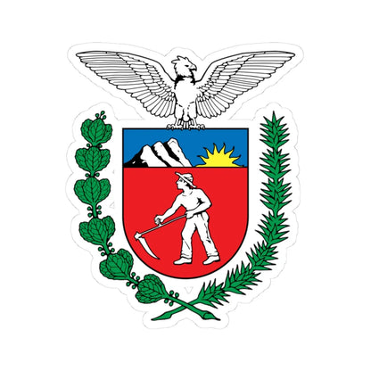 Brasão do Paraná (Brazil) (Coat of Arms) STICKER Vinyl Kiss-Cut Decal 3 Inch White - The Sticker Space