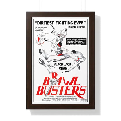 BRAWL BUSTERS 1978 - Framed Movie Poster 16″ x 24″ Walnut - The Sticker Space