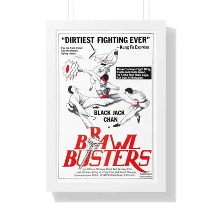 BRAWL BUSTERS 1978 - Framed Movie Poster 16″ x 24″ White - The Sticker Space