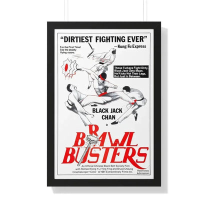 BRAWL BUSTERS 1978 - Framed Movie Poster 20" x 30" Black - The Sticker Space