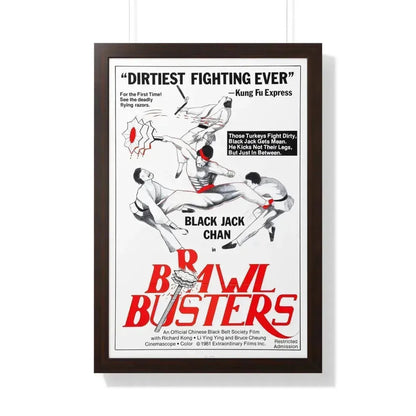 BRAWL BUSTERS 1978 - Framed Movie Poster 20" x 30" Walnut - The Sticker Space
