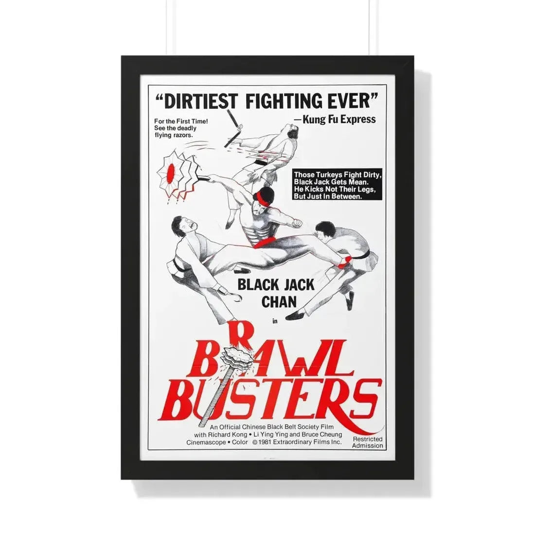 BRAWL BUSTERS 1978 - Framed Movie Poster - The Sticker Space