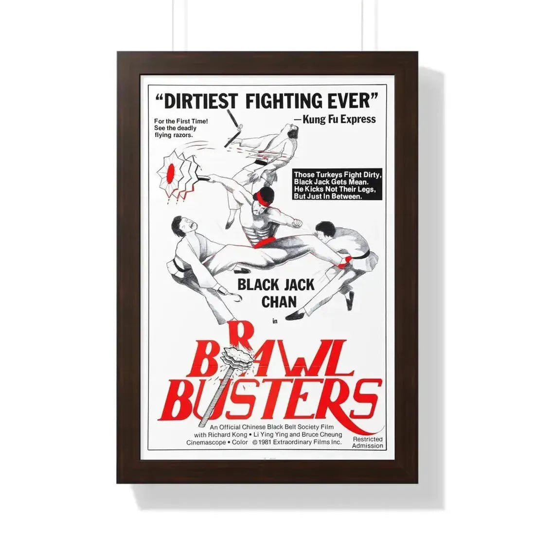 BRAWL BUSTERS 1978 - Framed Movie Poster - The Sticker Space