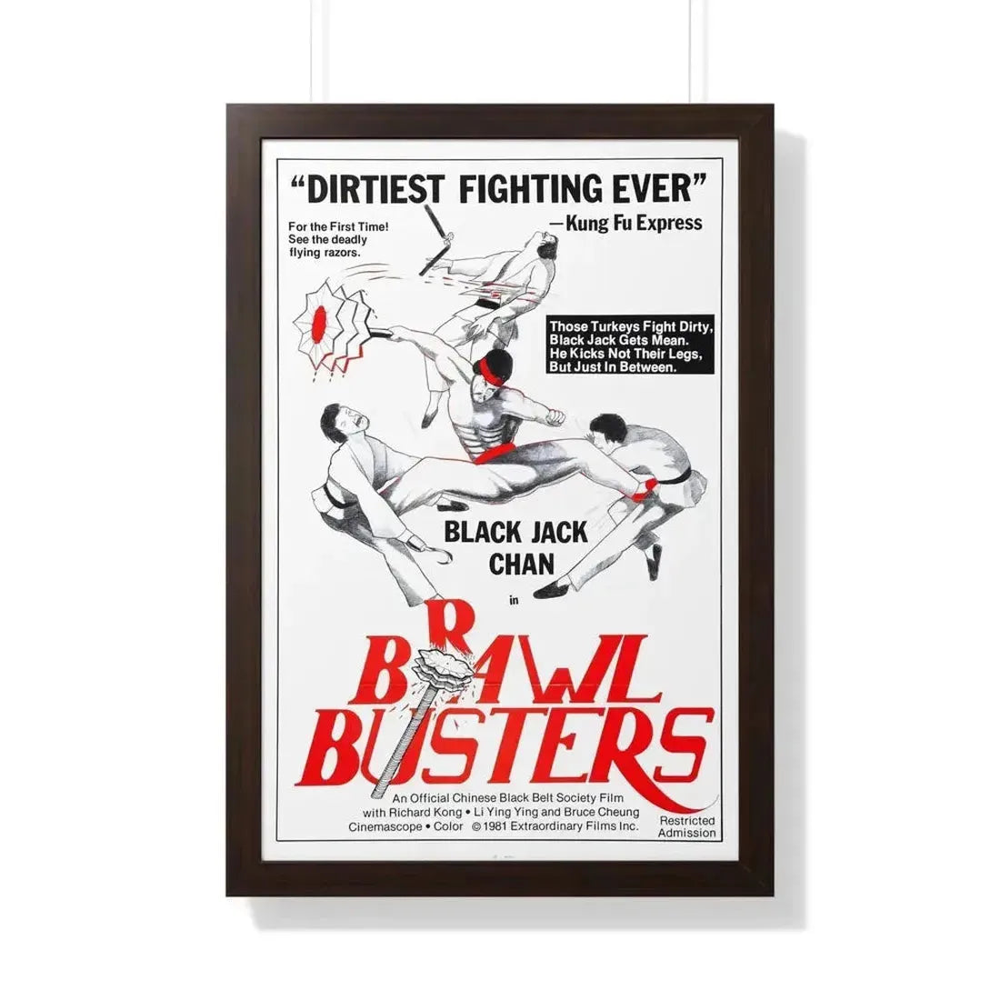 BRAWL BUSTERS 1978 - Framed Movie Poster - The Sticker Space