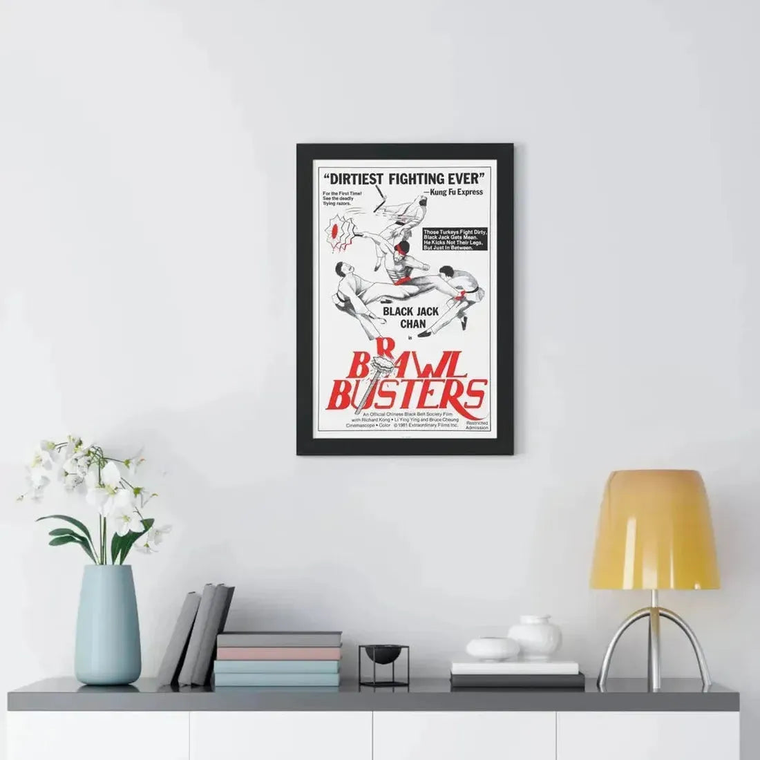BRAWL BUSTERS 1978 - Framed Movie Poster - The Sticker Space