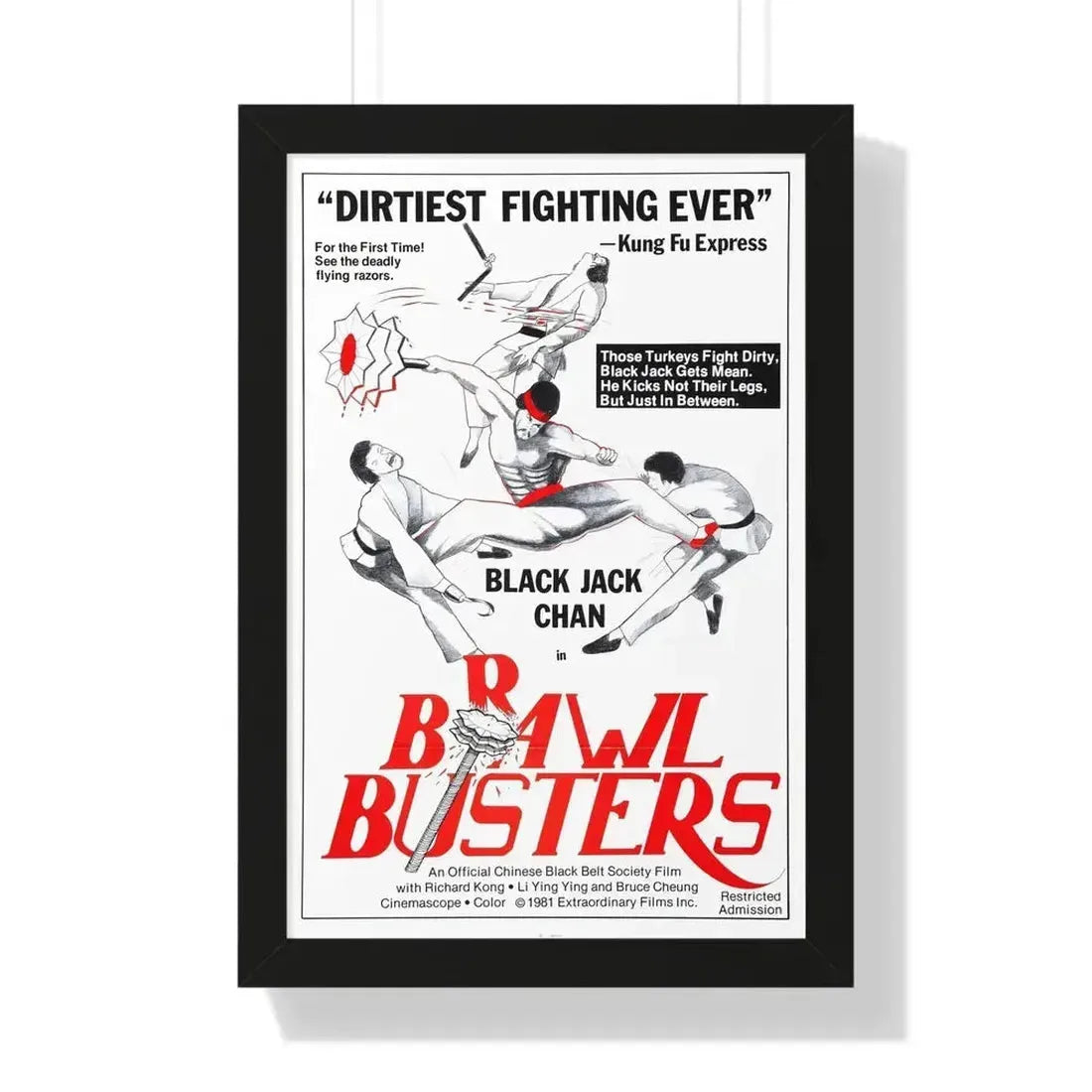 BRAWL BUSTERS 1978 - Framed Movie Poster - The Sticker Space