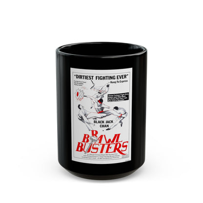 BRAWL BUSTERS 1978 Movie Poster - Black Coffee Mug-15oz-The Sticker Space