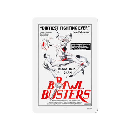 BRAWL BUSTERS 1978 Movie Poster - Die-Cut Magnet-3" x 3"-The Sticker Space