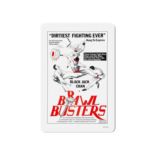 BRAWL BUSTERS 1978 Movie Poster - Refrigerator Magnet 6 Inch - The Sticker Space