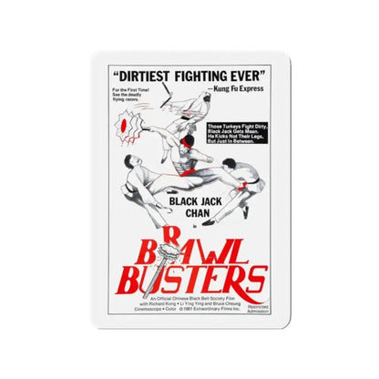 BRAWL BUSTERS 1978 Movie Poster - Refrigerator Magnet - The Sticker Space
